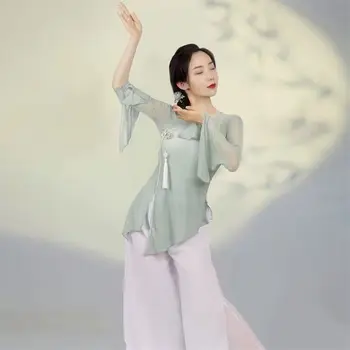 2023 kinijos šiuolaikinė klasikinė šokių drabužius elegantiškas gazas moterų prarasti šokių mokymas atitiktų nustatytus meno bandymo specialių drabužių g766