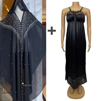 Naujas Dubajus Suknelės Moterims Dashiki Visą Deimantų Afrikos Drabužius Afrikos Musulmonų Suknelė Afrikos Boubou Skraiste Musulmonų Mados Abaja