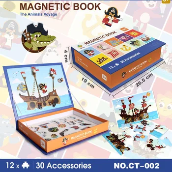 Vaikų ankstyvojo ugdymo švietimo magnetinė dėlionė žaislas 3d suknelė magnetas knyga