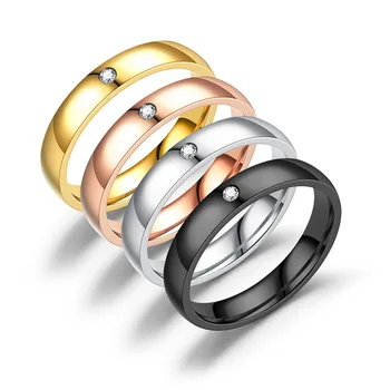 Naujas Korėjos Mažumų Fadeless Titano Plieno Deimantų Nustatyti Žiedas Moterų Sklandžiai Nerūdijančio Plieno Mėgėjams Žiedas Didmeninė Papuošalai
